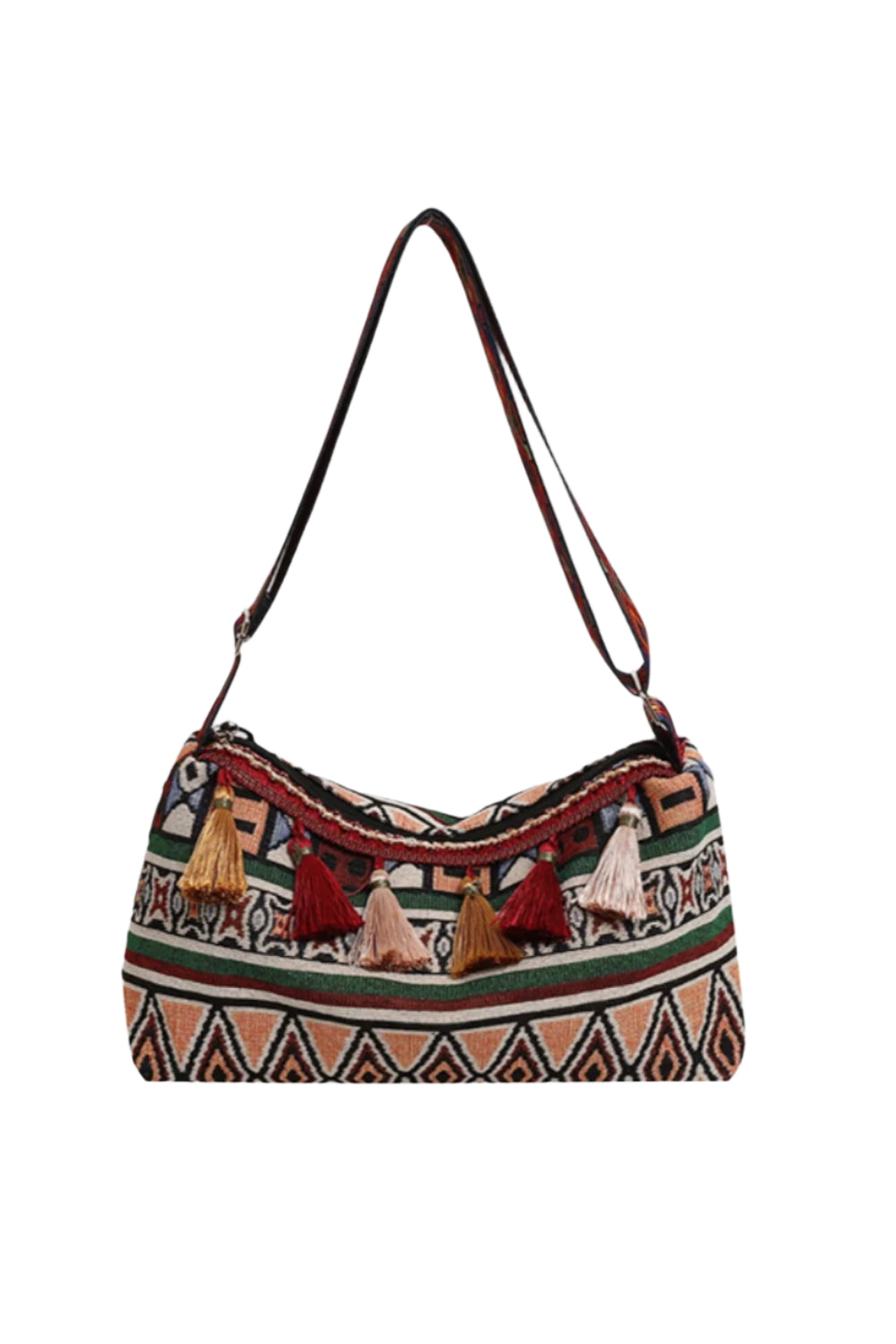 Tassel Adjustable Strap Shoulder Bag