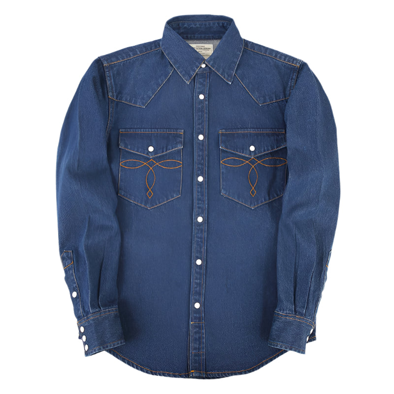 Men's Denim Button Down Collard Shirt