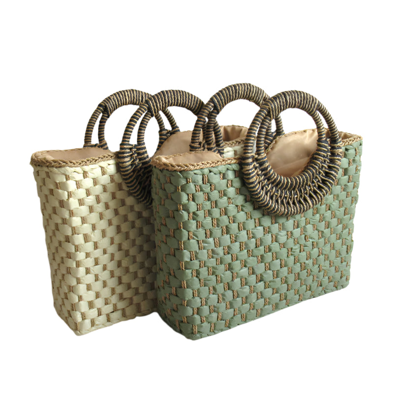 Hand Woven Straw Tote
