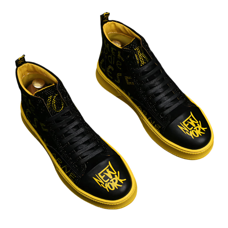 New York Embellished High Top Shoes