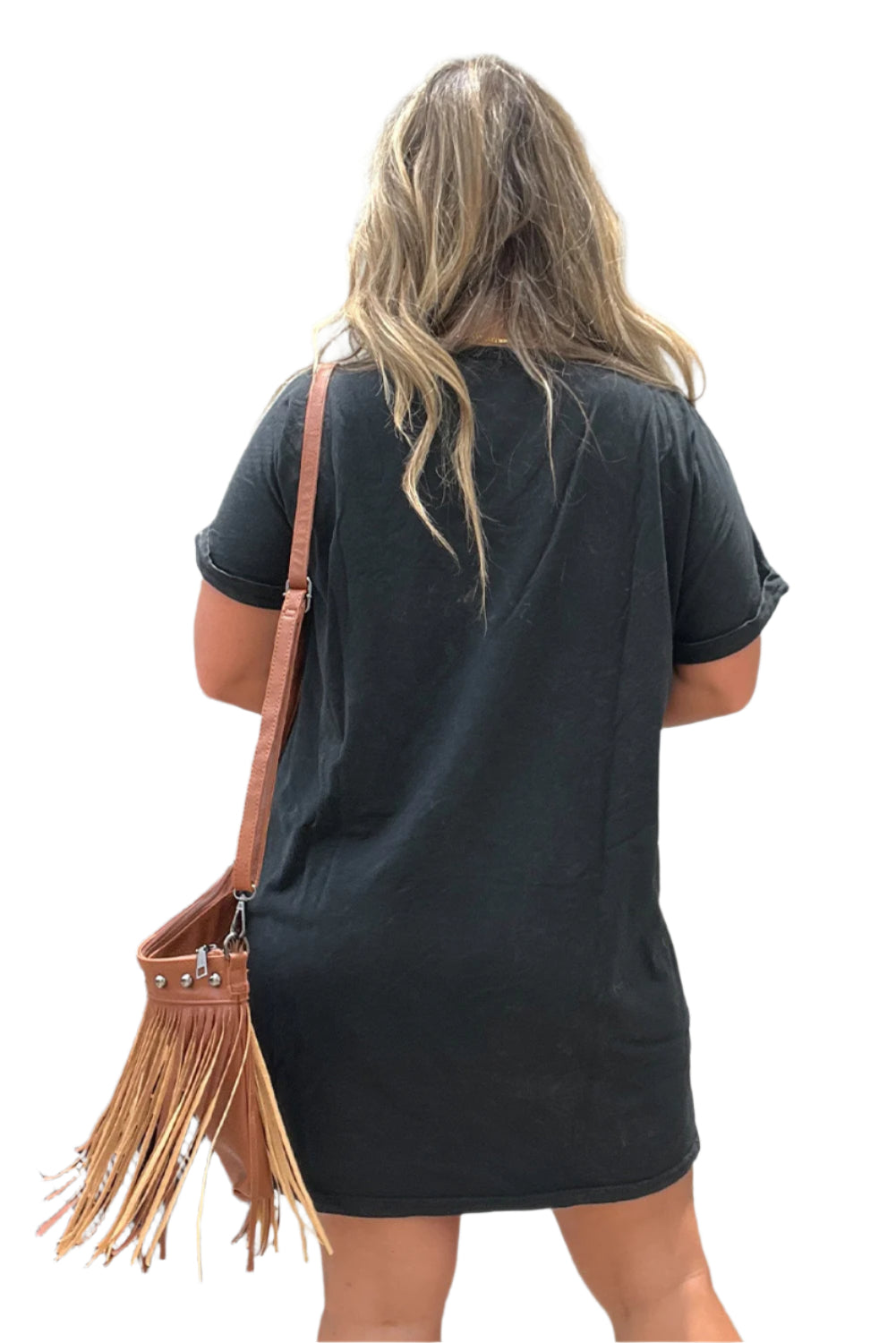 Graphic Round Neck Short Sleeve Tee Dress