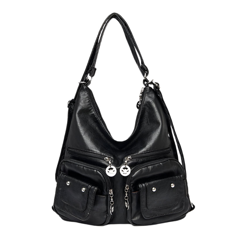 Soft PU Leather Textured Shoulder Bag