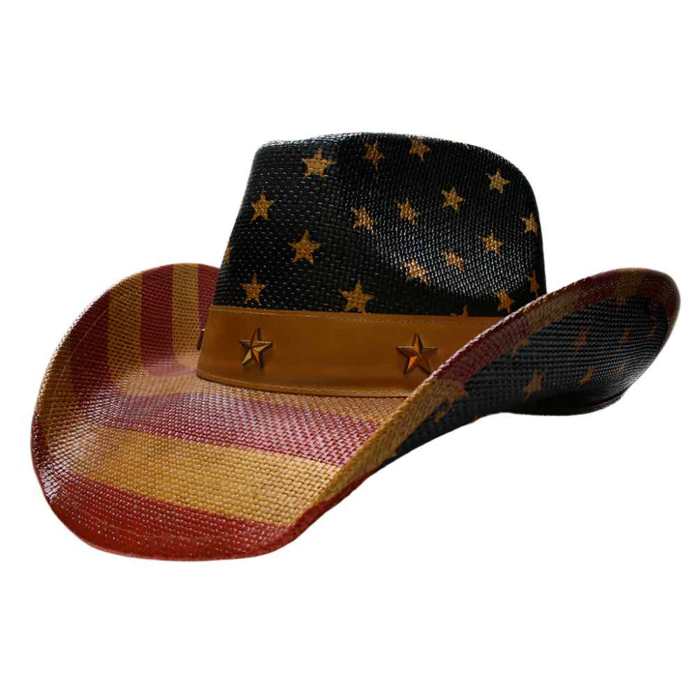 Men's USA Western Grass Woven Hat