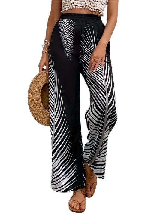 Printed Wide Leg Pants