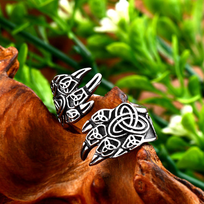 Stainless Steel Bear Claw Ring
