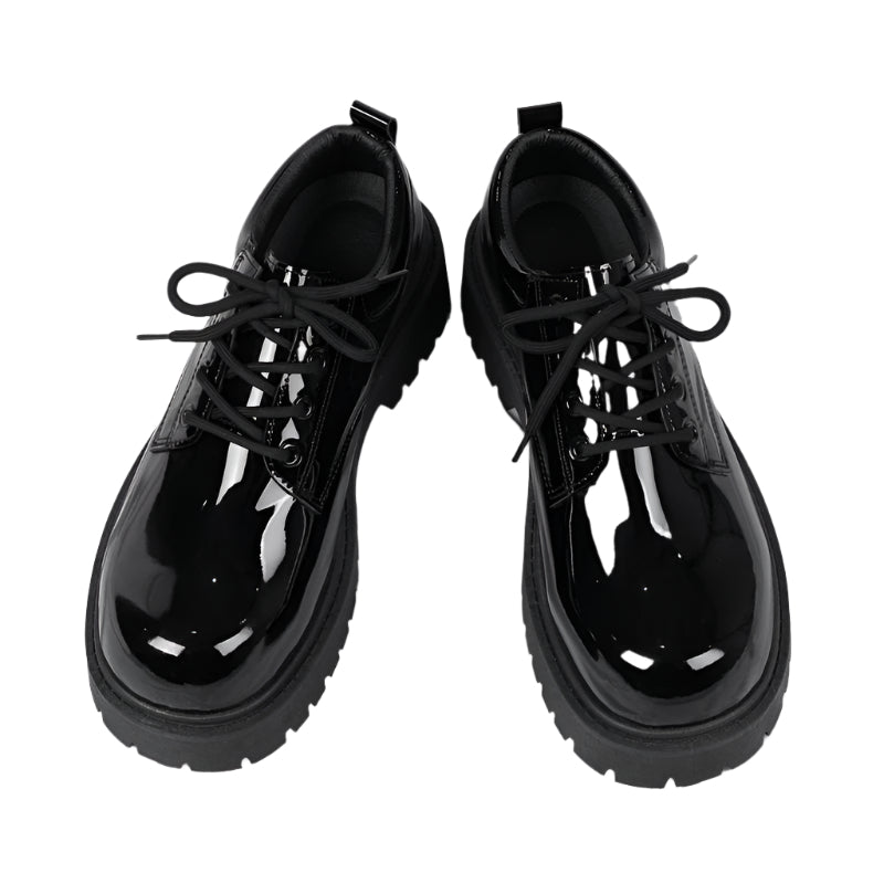 Men's PU Patent Leather Thick Sole Shoes