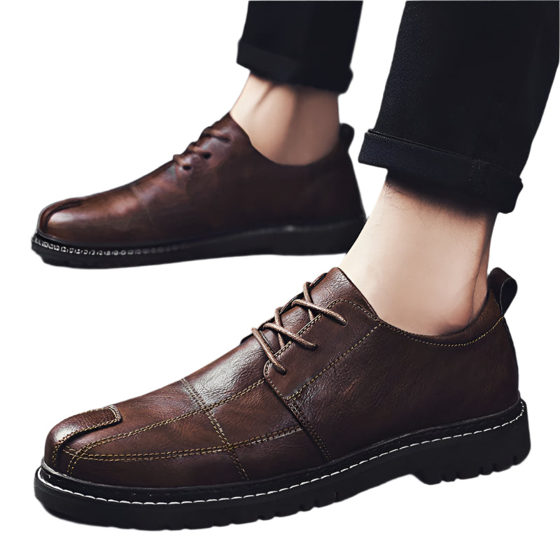 Men's Cowhide Leather Lace Up Shoes