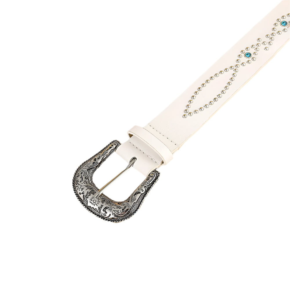 PU Leather Rhinestone Belt