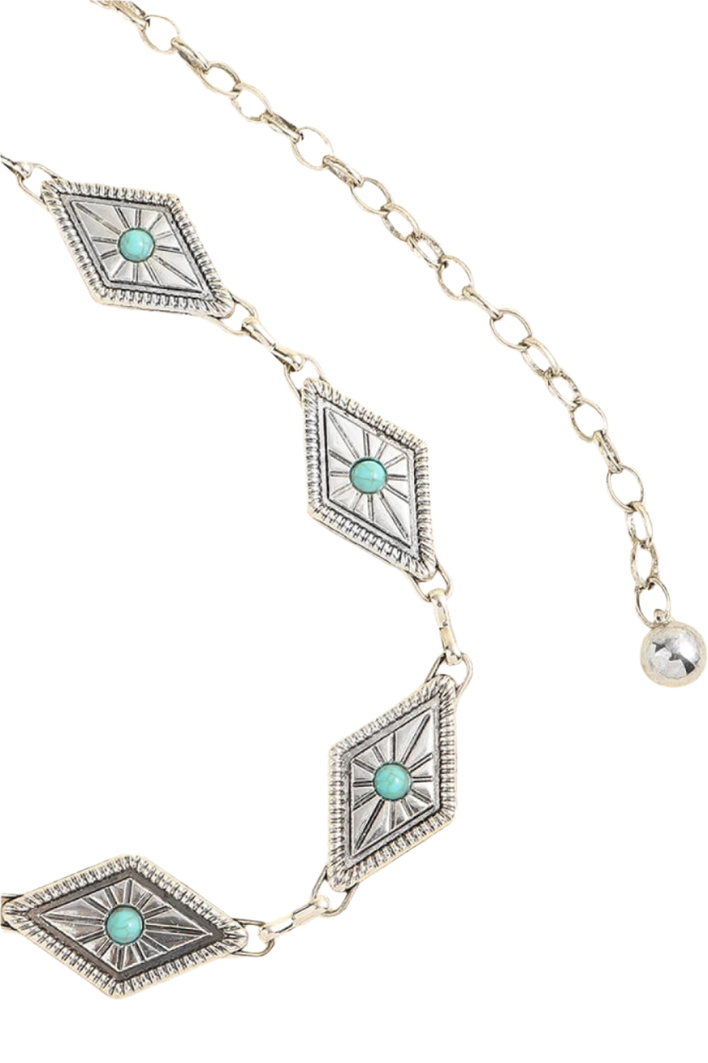 Vintage Turquoise Alloy Belt