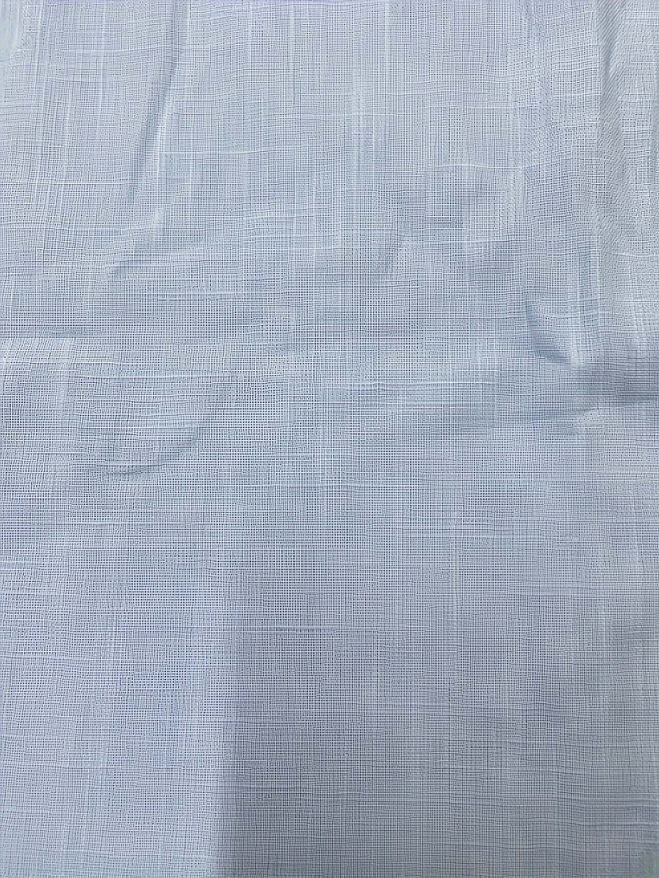 Men's Cotton and Linen Blue Collard Button Down Shirt