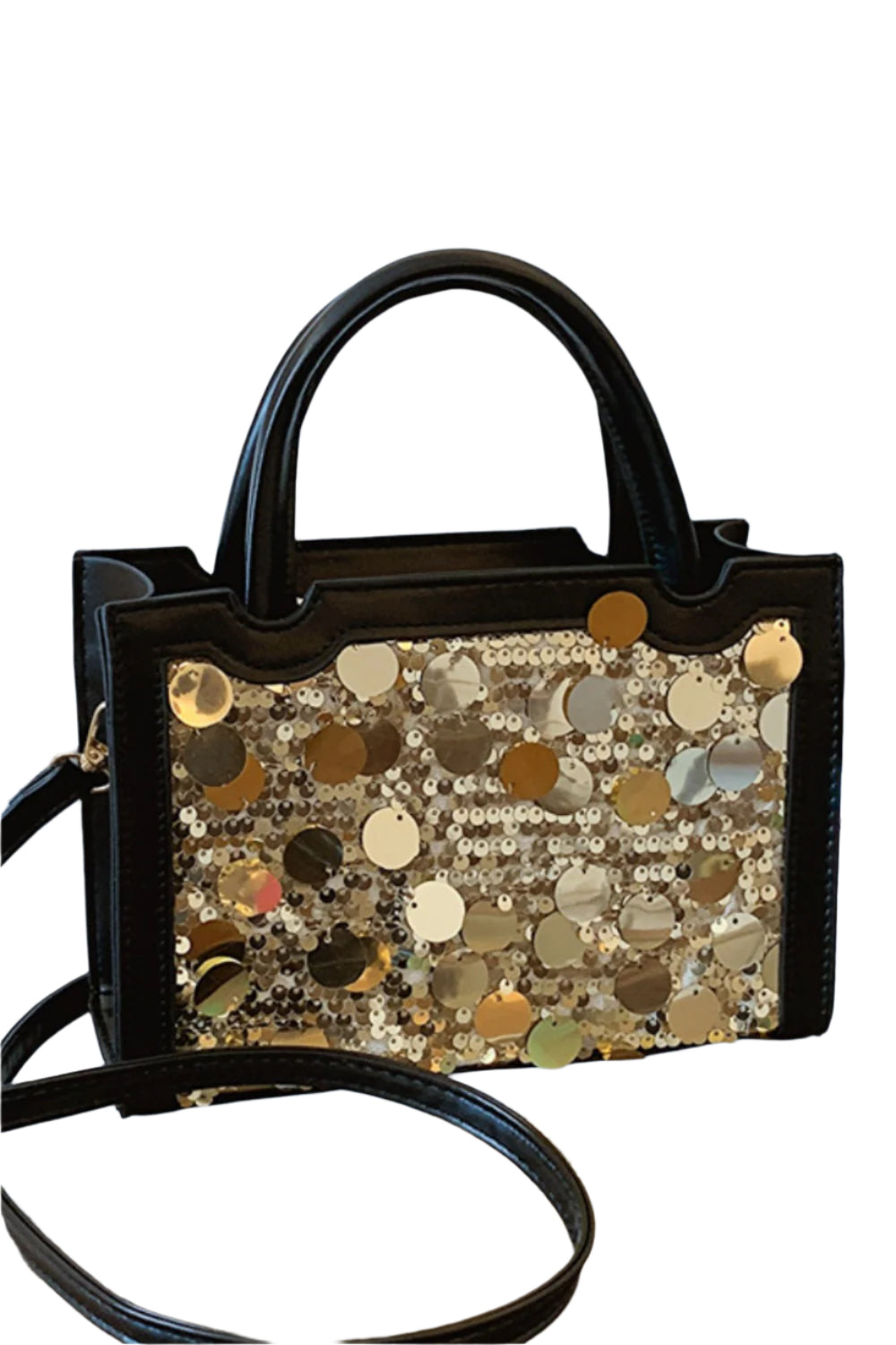 PU Leather Sequin Handbag