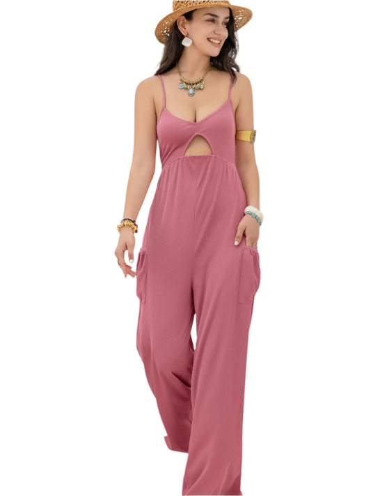 Cutout Scoop Neck Sleeveless Jumpsuit