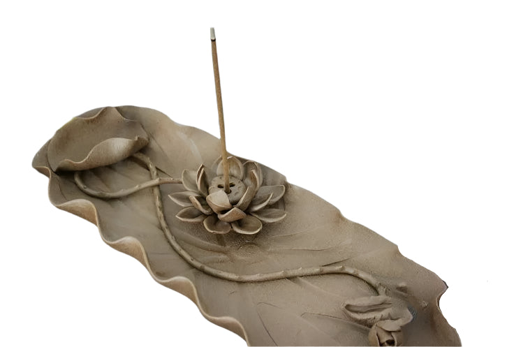 Ceramic Lotus Big Tray Incense Burner