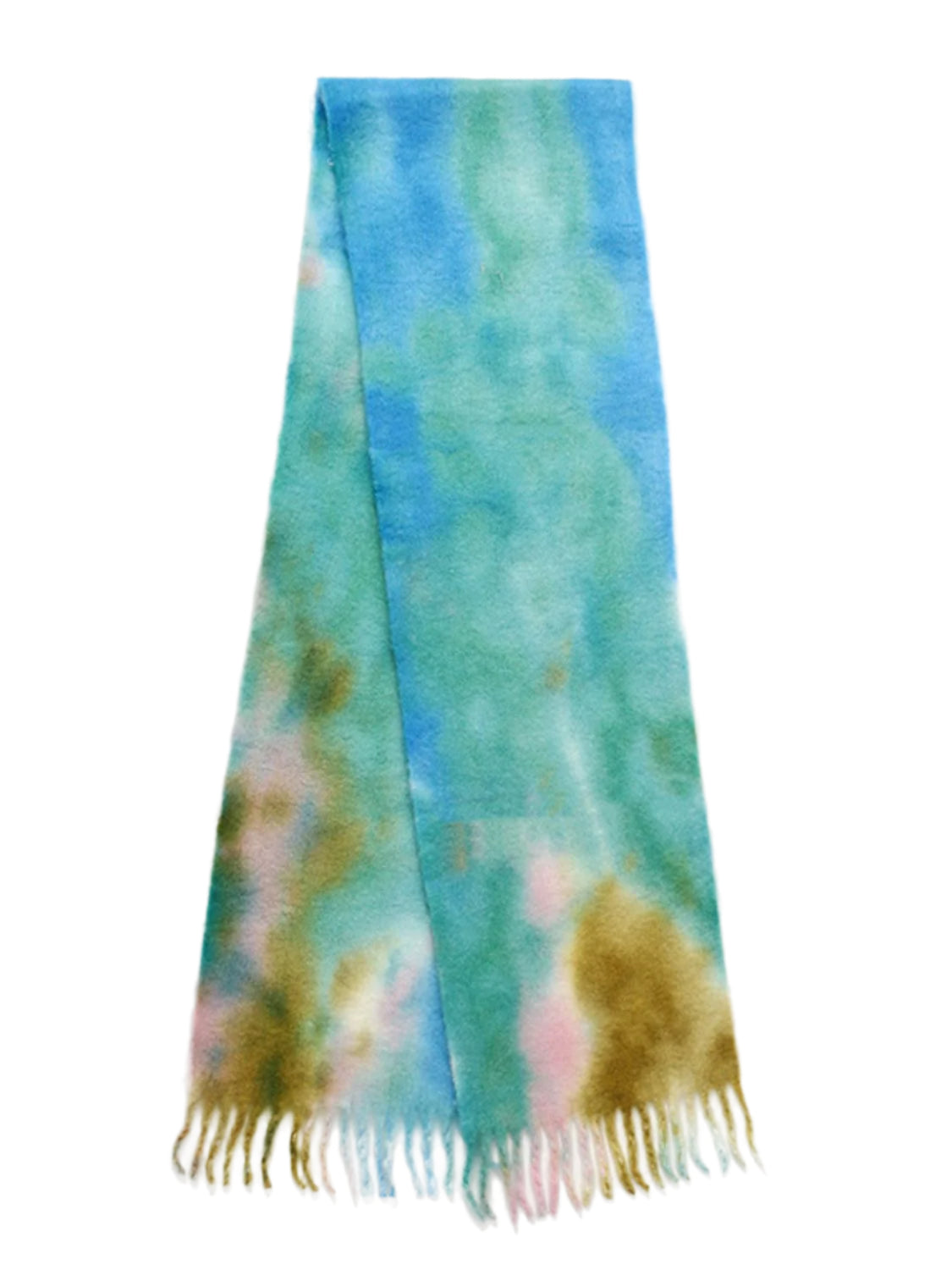 Fringe Tie-Dye Polyester Scarf