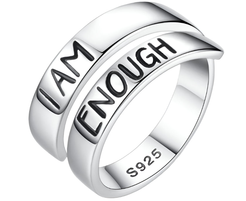 925 Sterling Silver I Am Enough Ring