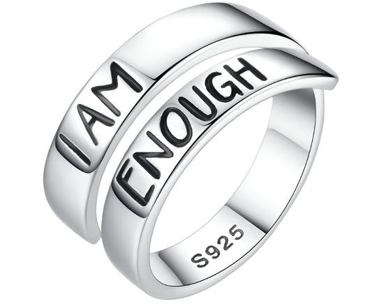 925 Sterling Silver I Am Enough Ring