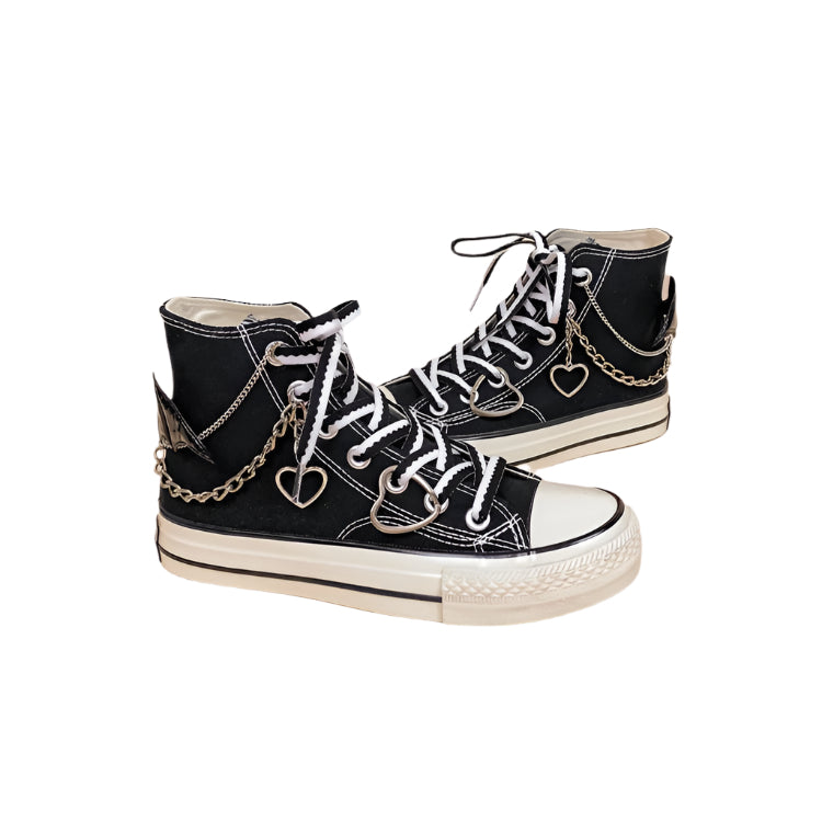 Batwing Canvas High Top Shoes