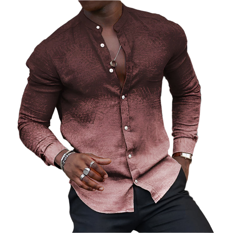 Men's Gradient Long Sleeve Shirt