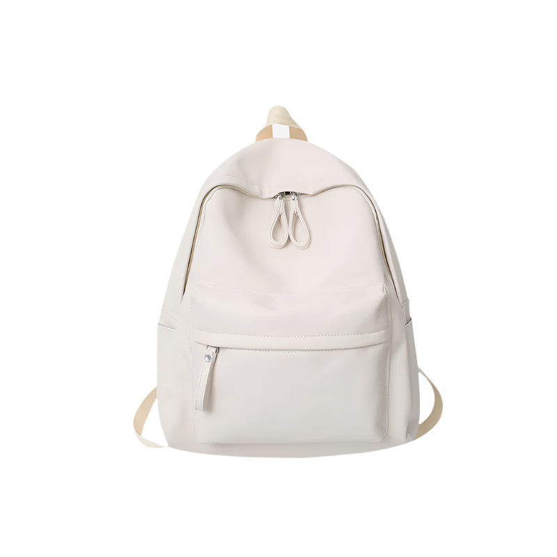 PU Leather Zip Backpack Bag