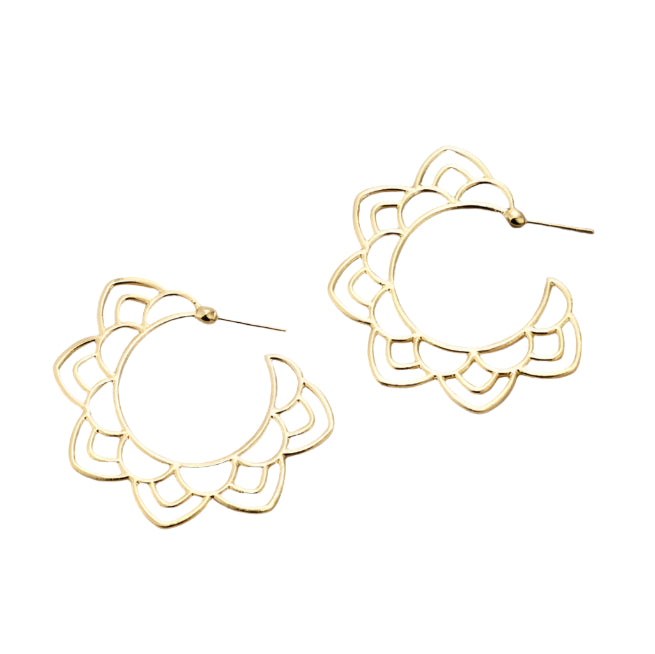 Lotus Drop Earrings