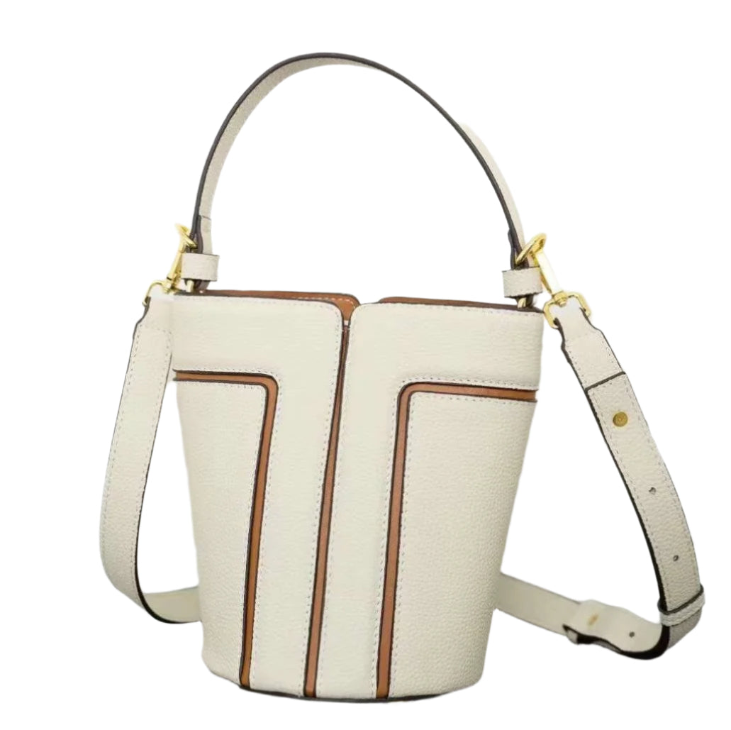 Cowhide Leather Contrast Color Bag
