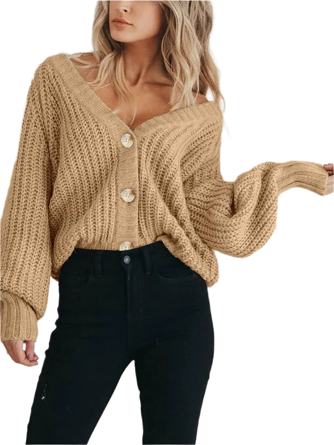 Button Up Long Sleeve Cardigan