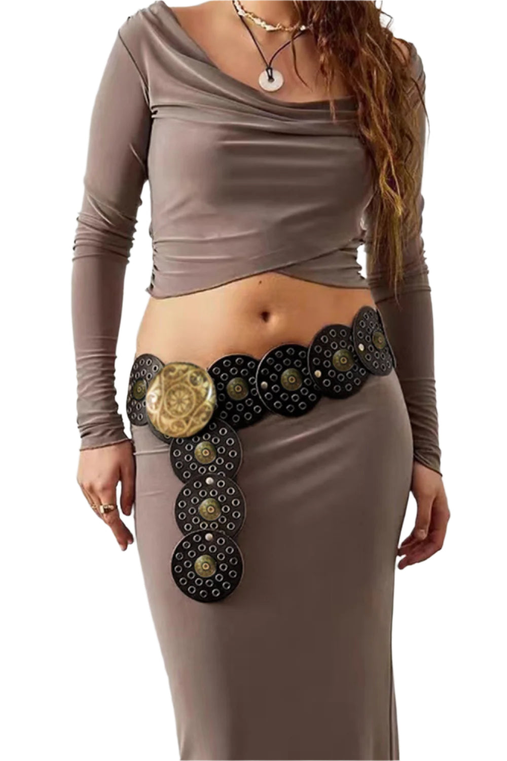Vintage PU Leather Wide Belt