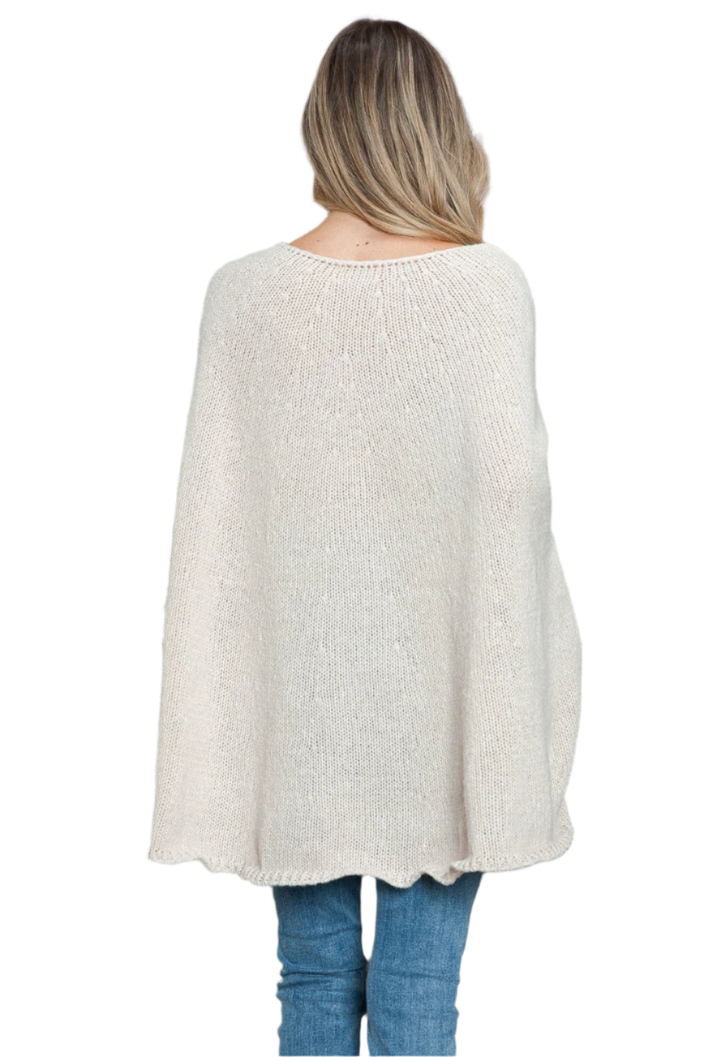 Round Neck Batwing Sleeve Sweater