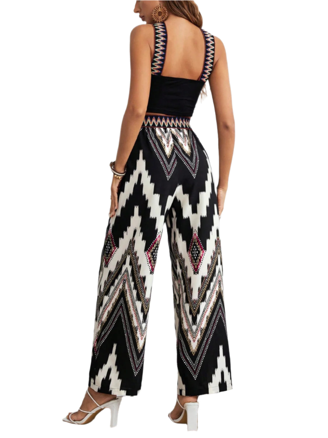 Wide Strap Sleeveless Top and Pants Set