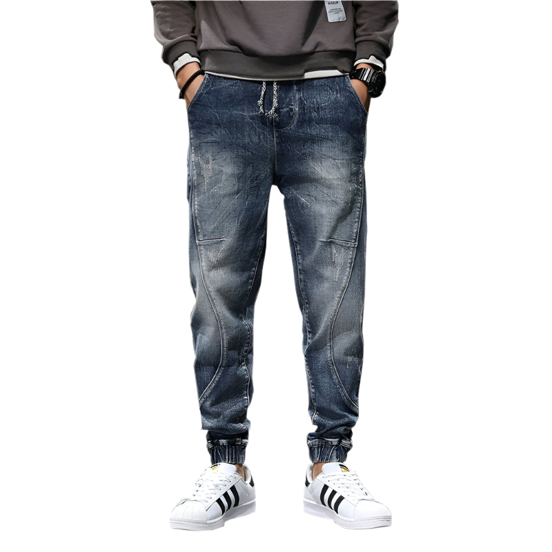 Men's Elastic Ankle Jeans