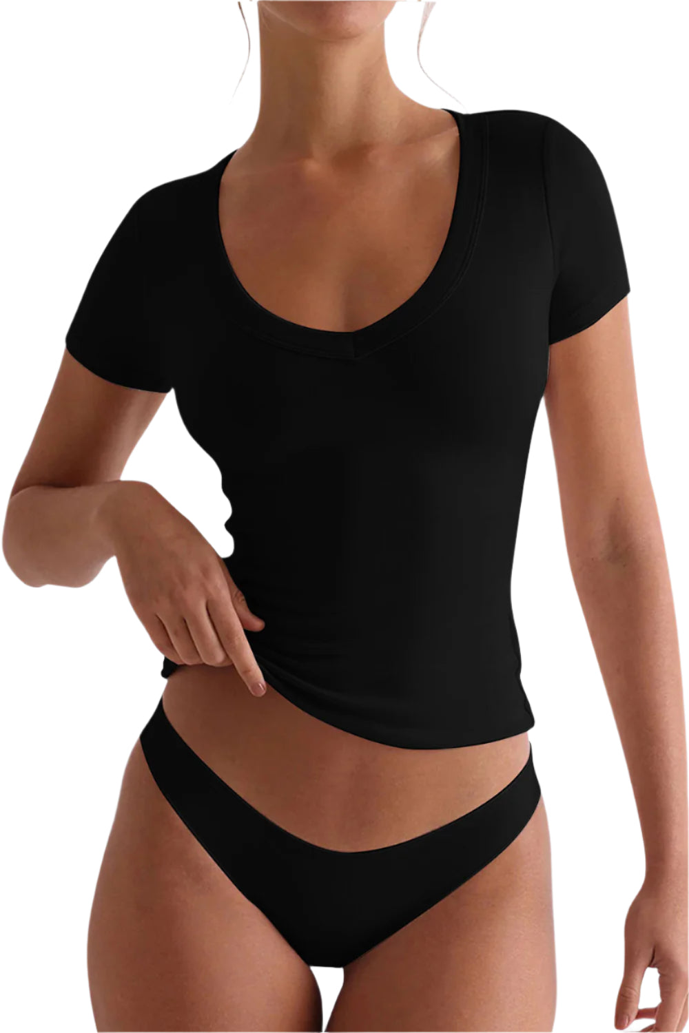 Lovelet Scoop Neck Short Sleeve T-Shirt