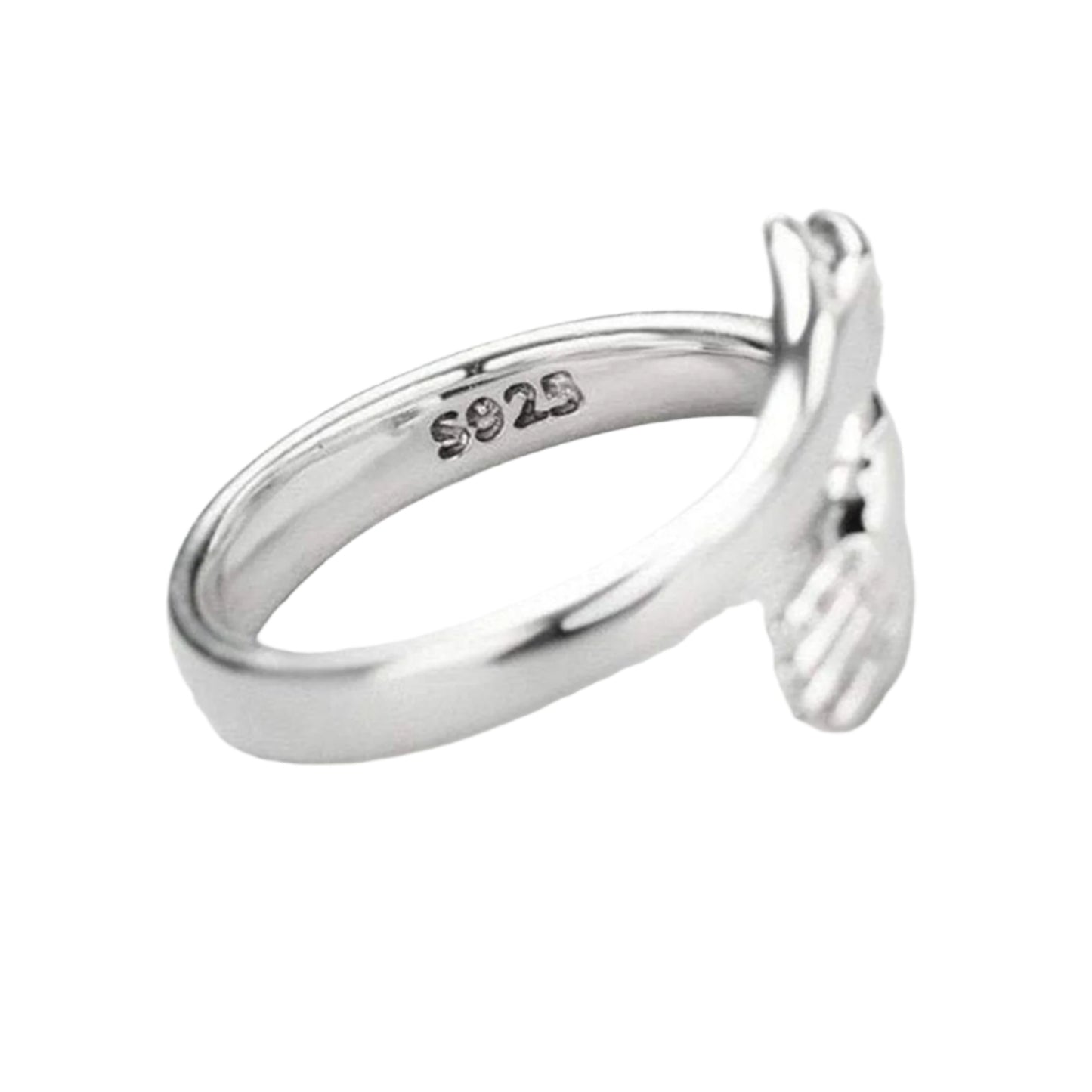 Hug Shape 925 Sterling Silver Bypass Ring