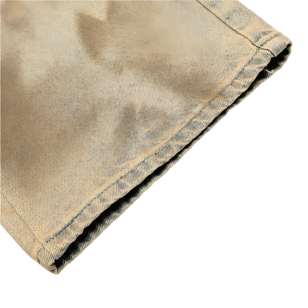 Men's Loose Straight Leg Dyed Denim Jeans