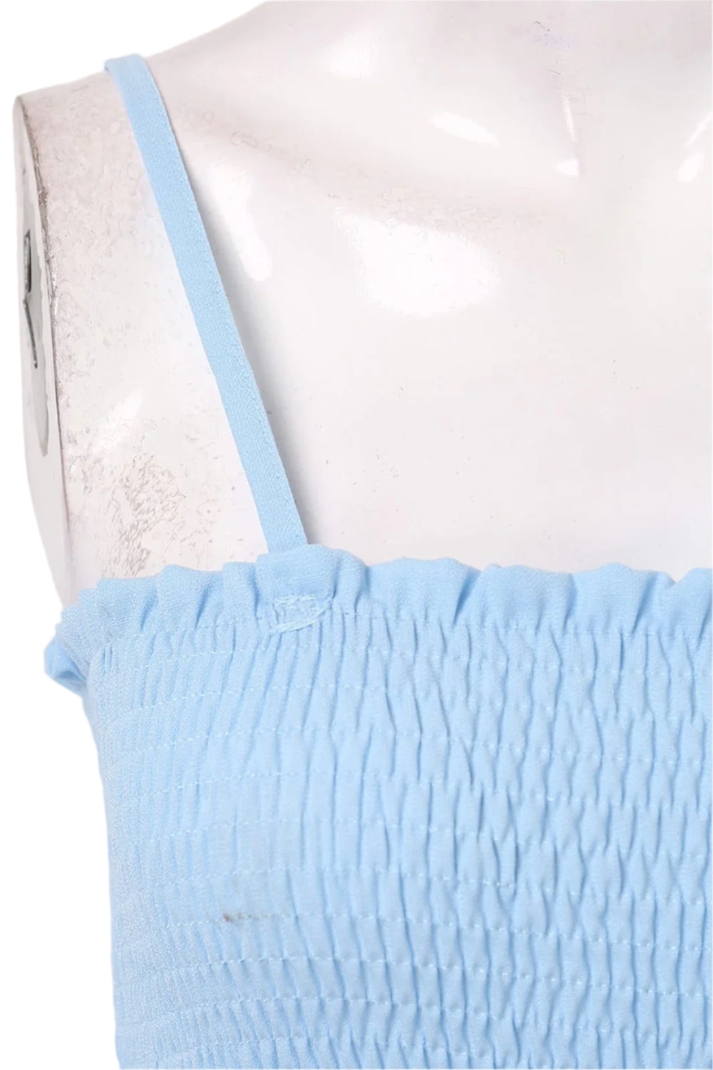 Smocked Spaghetti Strap Wide Leg Jumpsuit