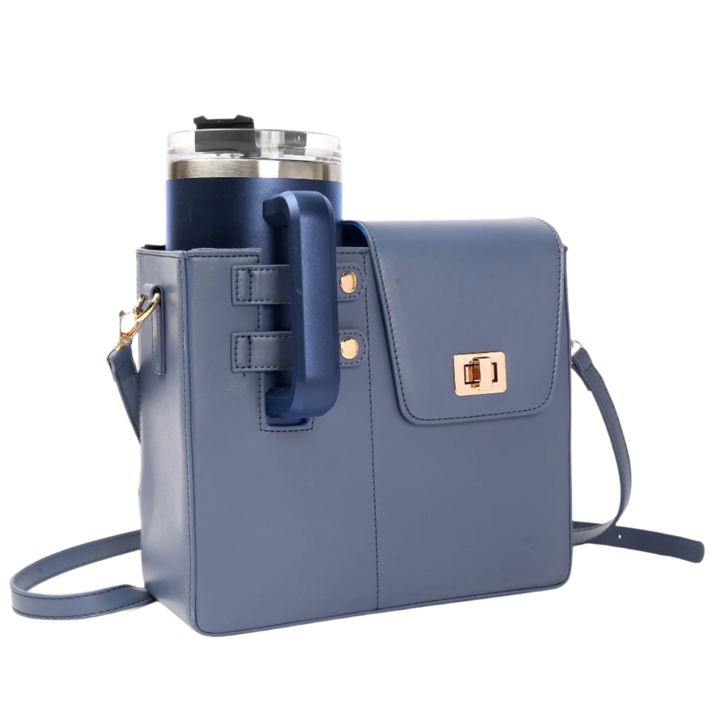 PU Leather Bottle Holder Shoulder Bag