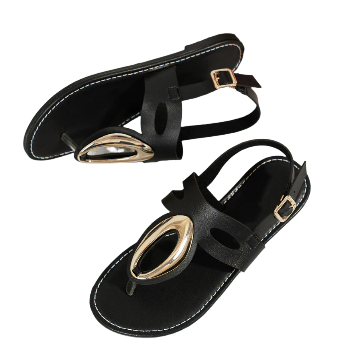 Metal Buckle Sandals