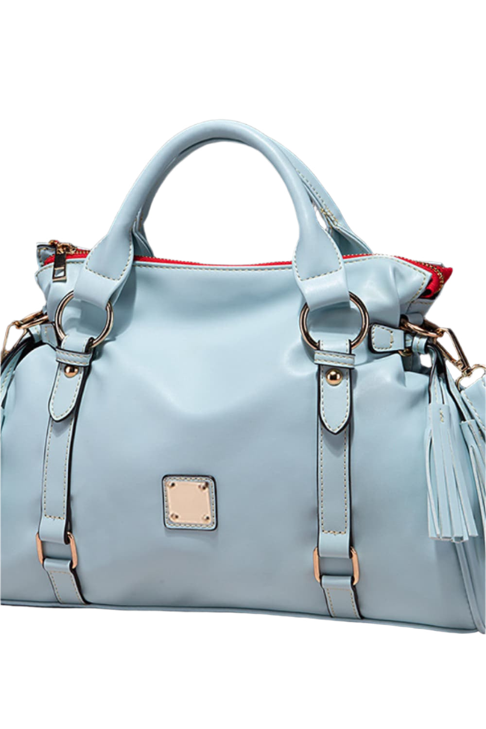 PU Leather Handbag with Tassels