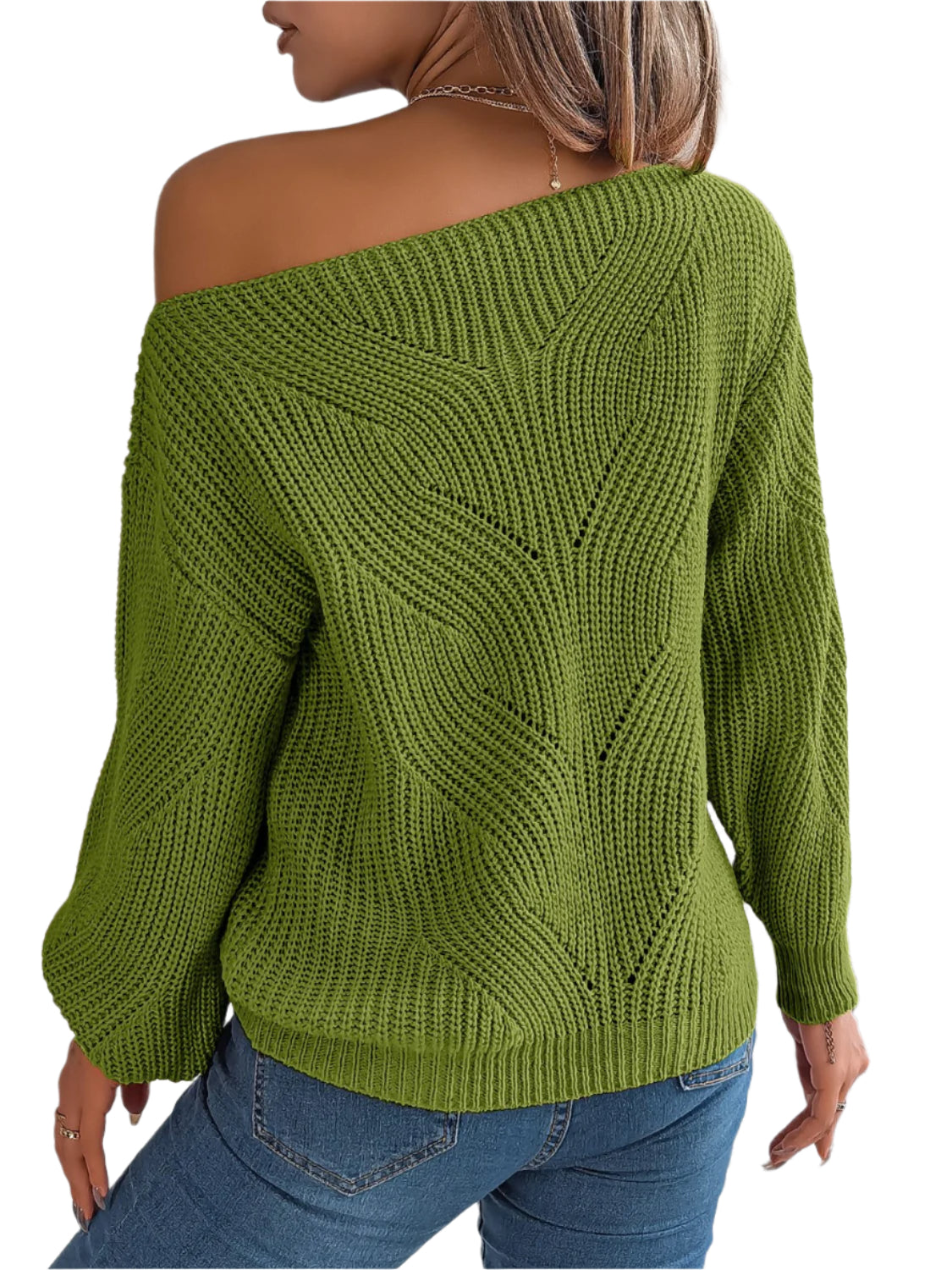 Openwork Long Sleeve Sweater