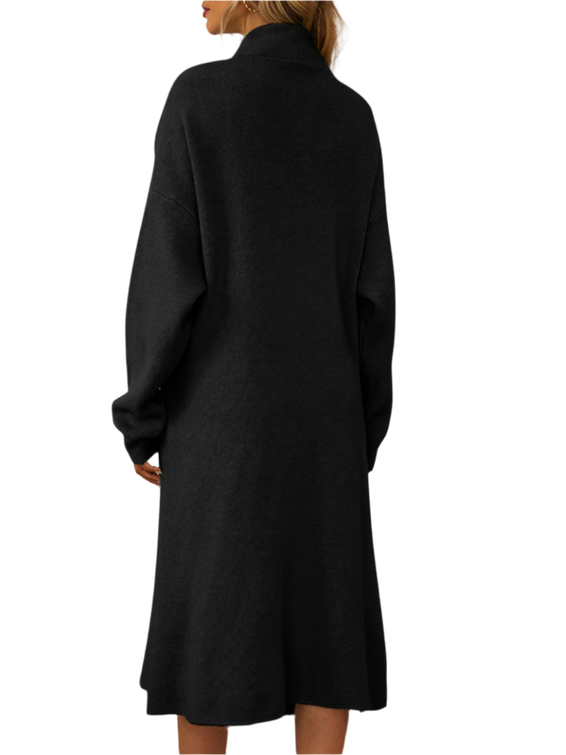 V-Neck Cami Dress and Open Front Cardigan Sweater Set