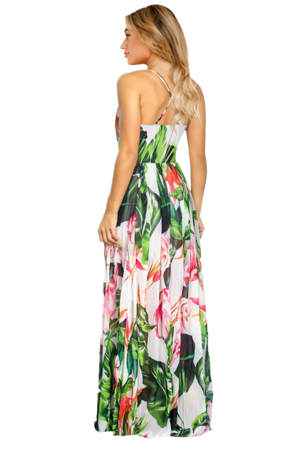 Crisscross Printed Surplice Cami Dress