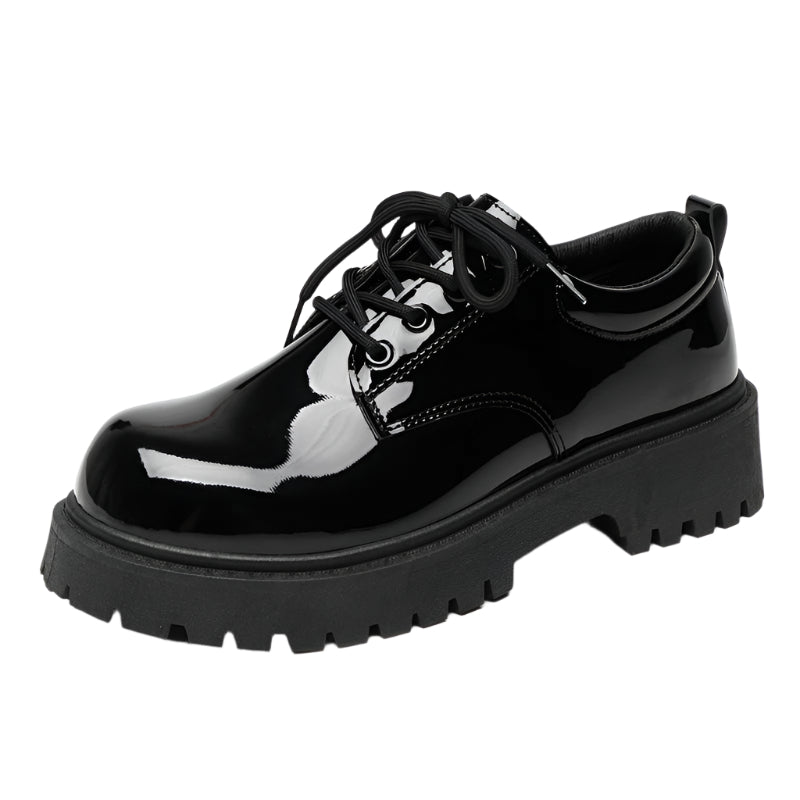 Men's PU Patent Leather Thick Sole Shoes