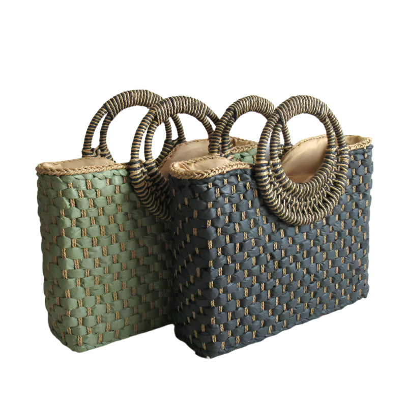 Hand Woven Straw Tote
