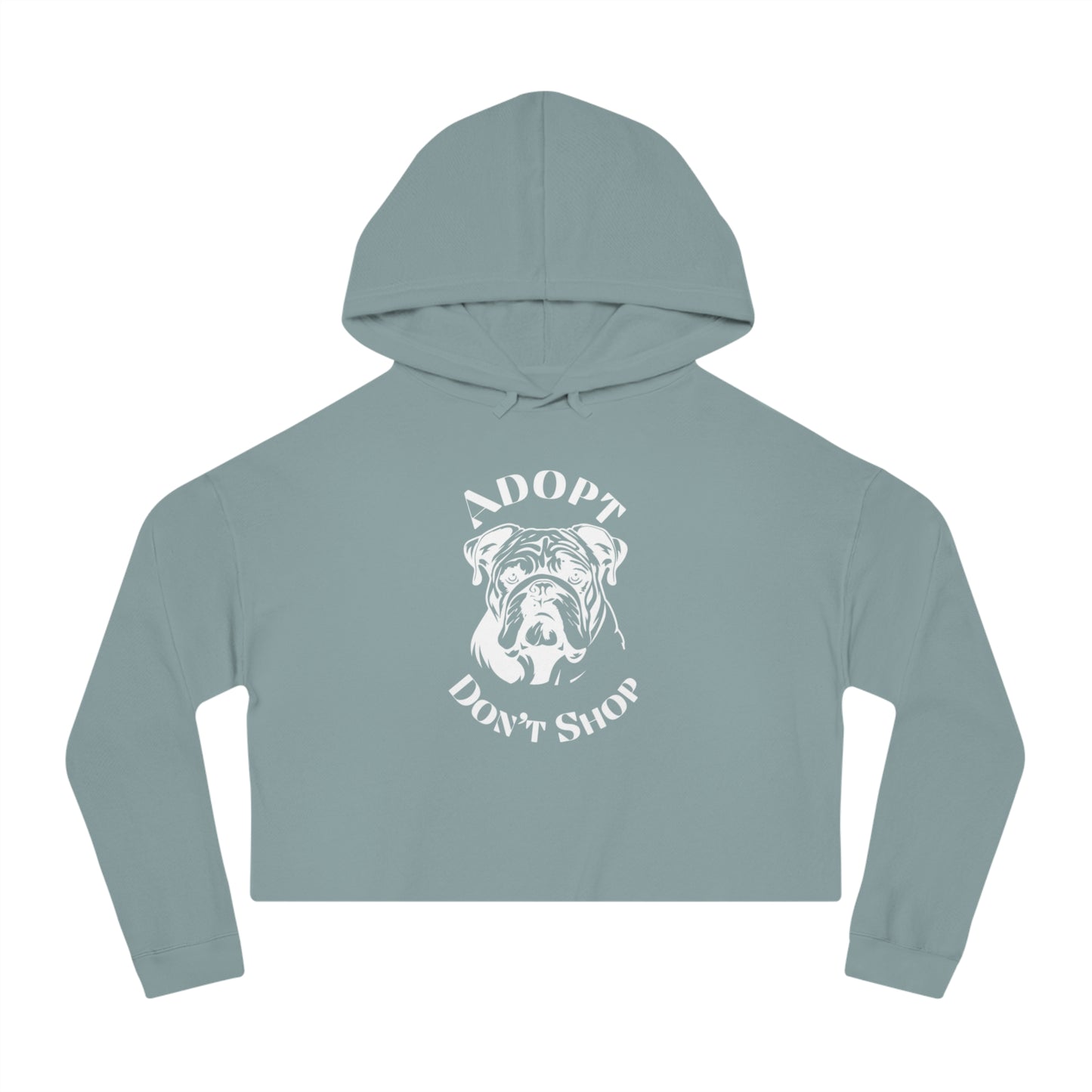 Women’s Cropped Hooded Adopt Don't Shop Sweatshirt