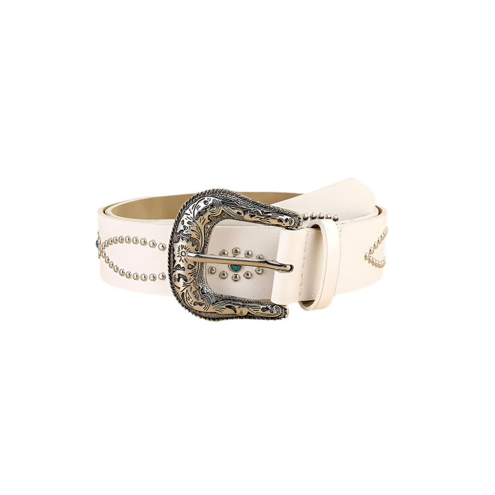 PU Leather Rhinestone Belt