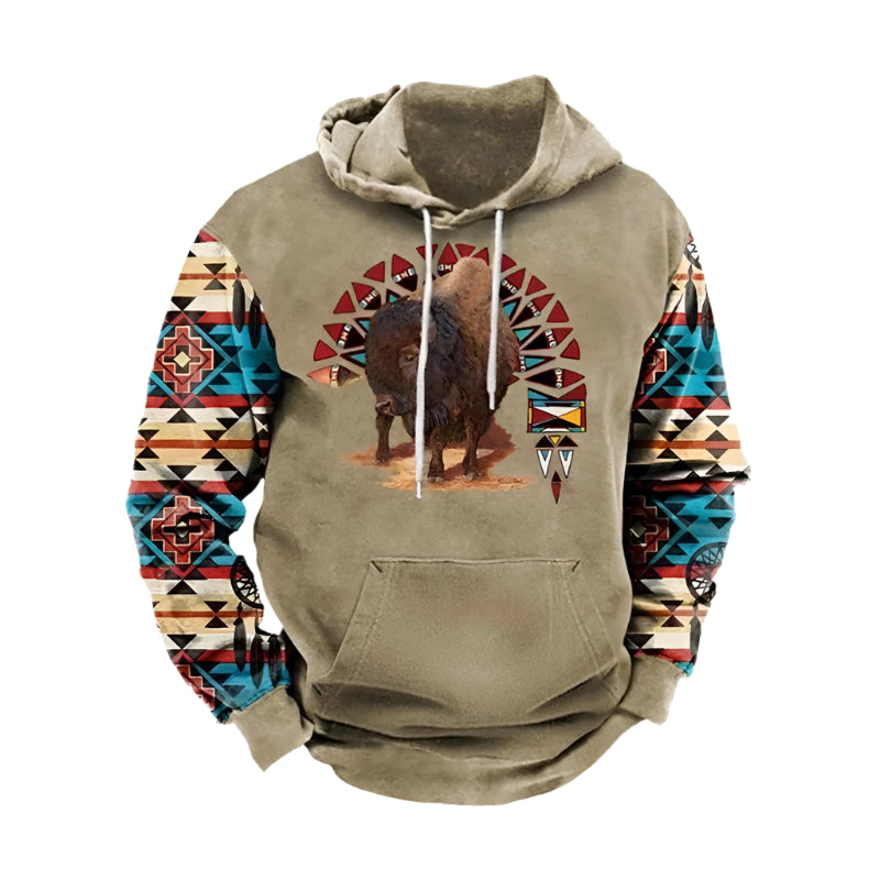 Men's USA Hooded 3D Print Sweatshirt