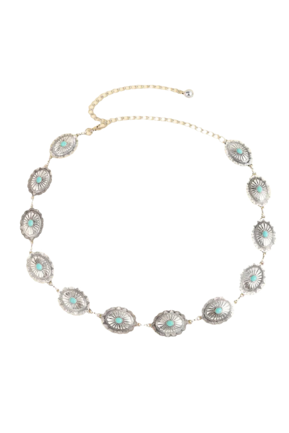 Vintage Turquoise Alloy Belt