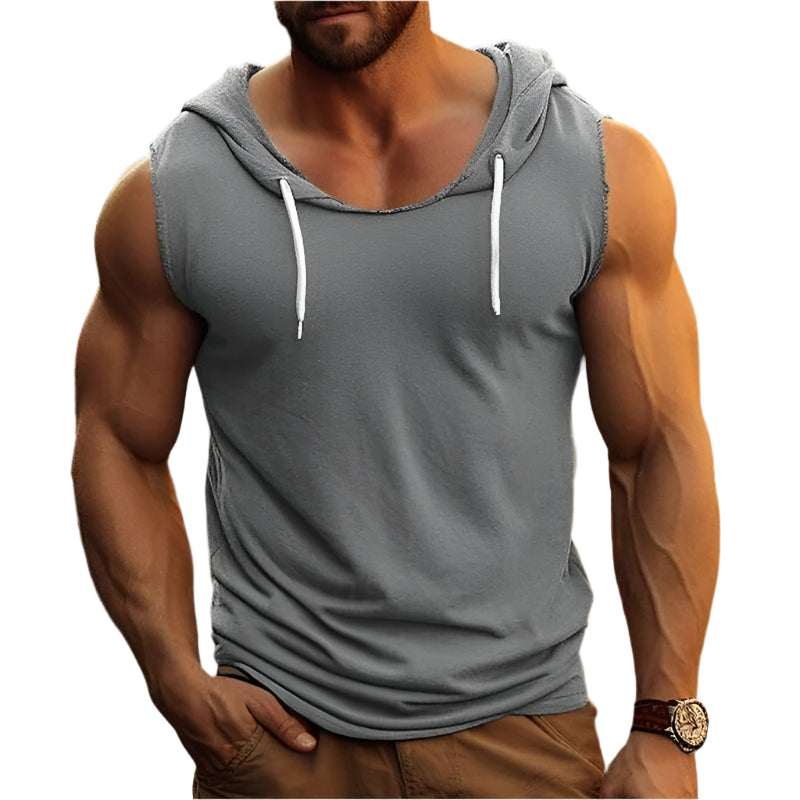 Men's Cottom Sleeveless Hoodie