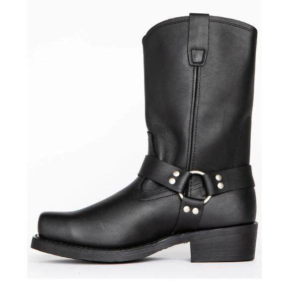 Vintage Leather Men's Motorcycle Boots