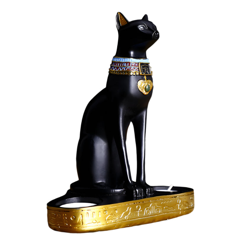 Resin Bastet Statue Tea Light Candle Holder