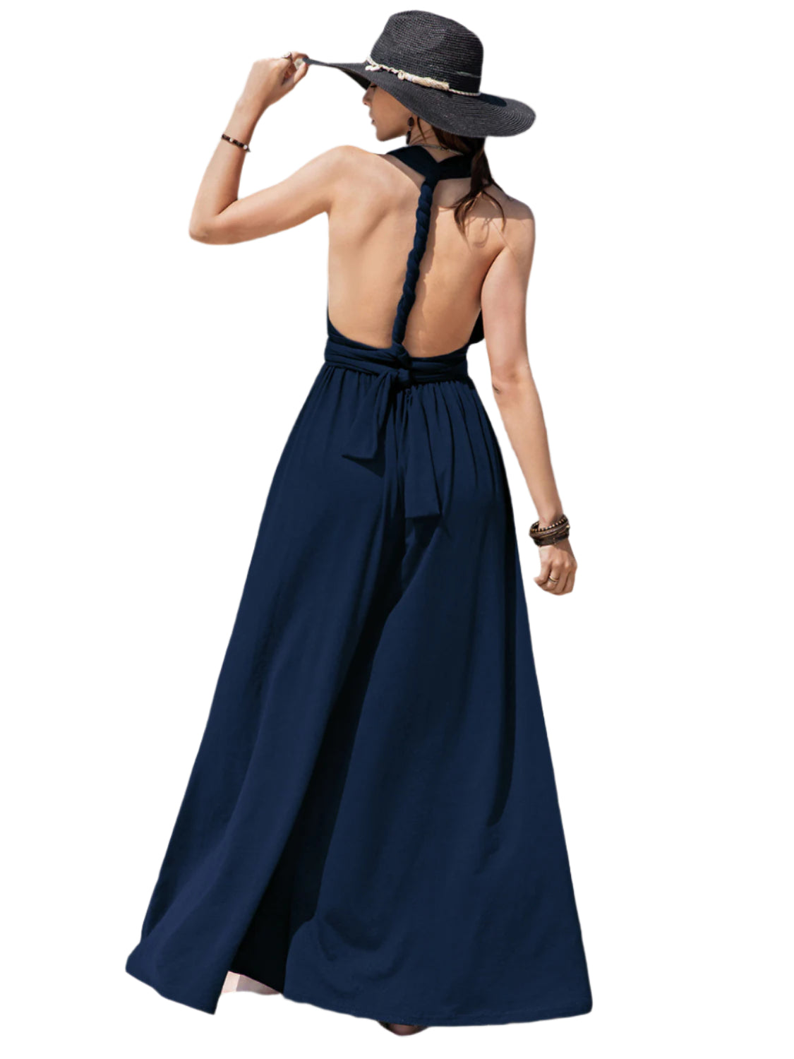 Surplice Wide Leg Jumpsuit with Free Tie